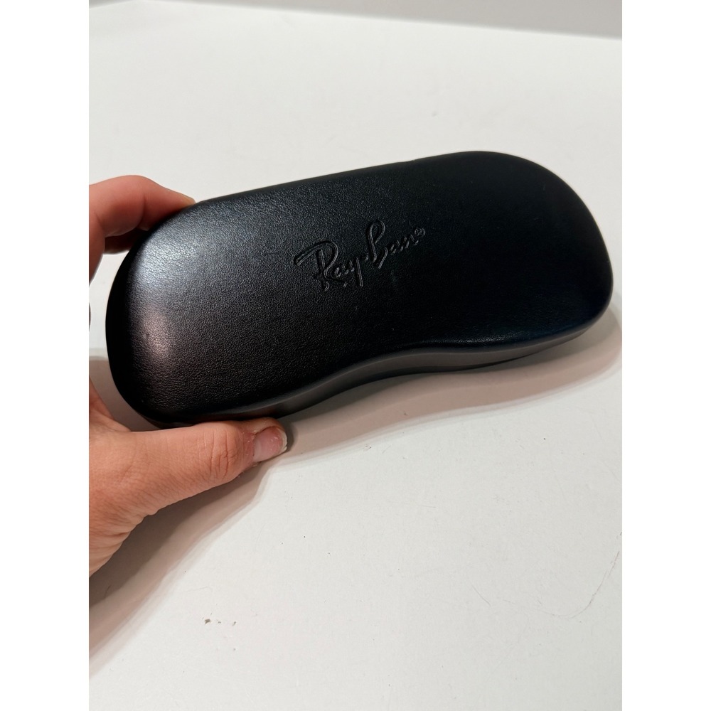 Ray-Ban Black Hard Clamshell Sunglasses Case with Microfiber Cleaning Cloth